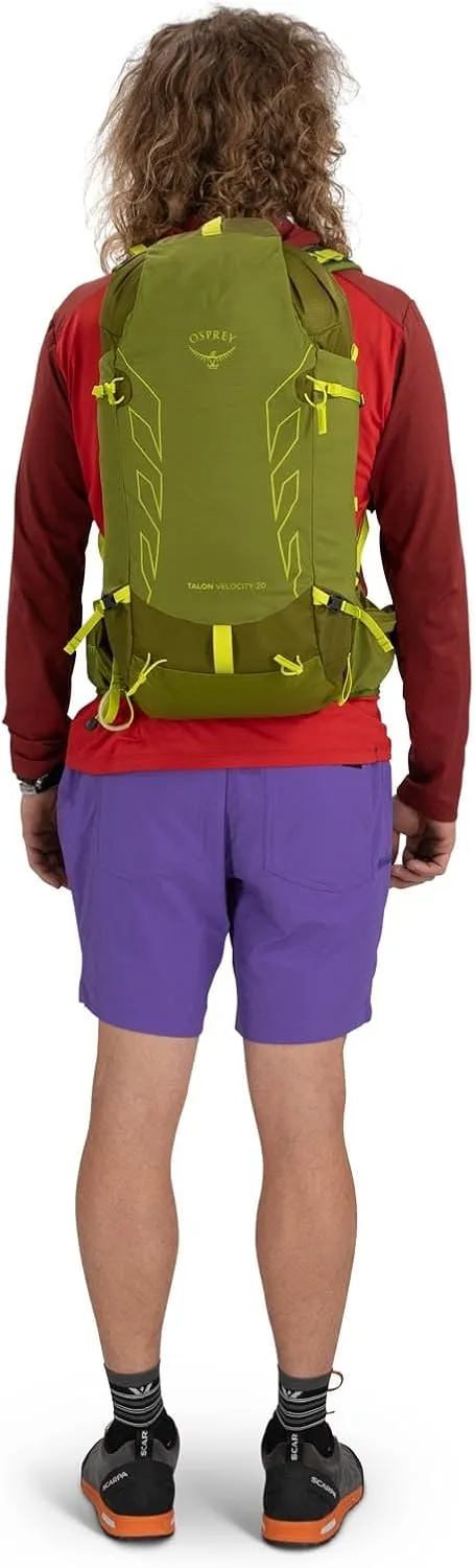 Osprey Talon Velocity 20L Men's Hiking Backpack, Matcha Green/Lemongrass, L/XL