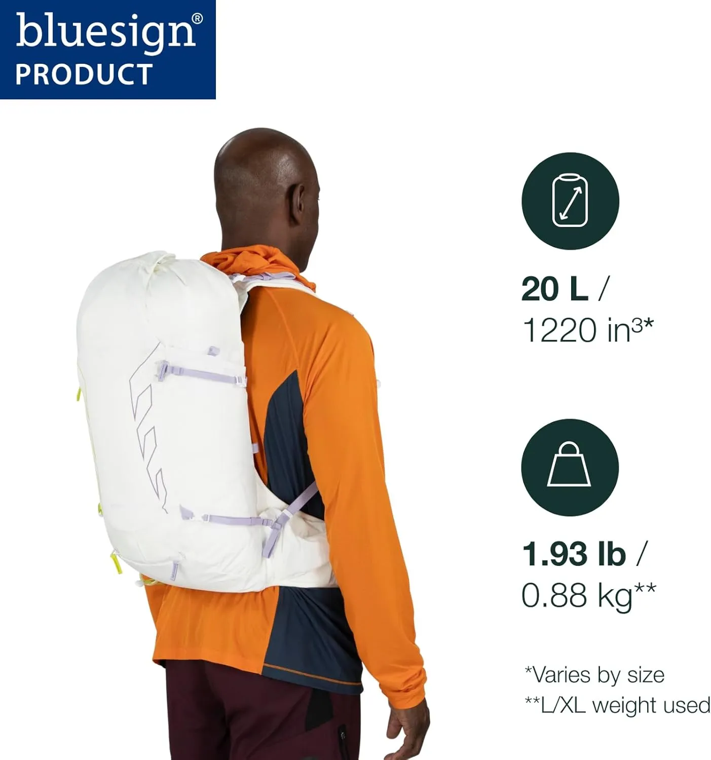Osprey Talon Velocity 20L Men's Hiking Backpack, Matcha Green/Lemongrass, L/XL