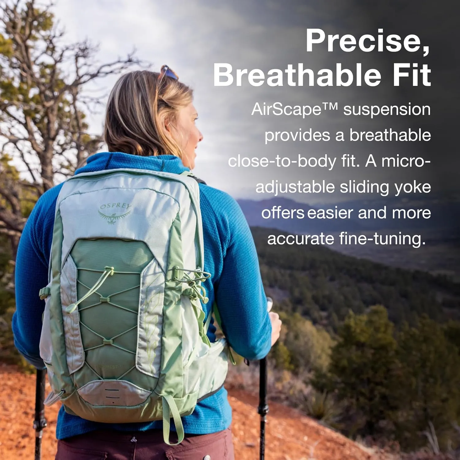 Osprey Tempest 11L Women's Lightweight Hiking Backpack with Hipbelt, Anchor Blue/Atlas