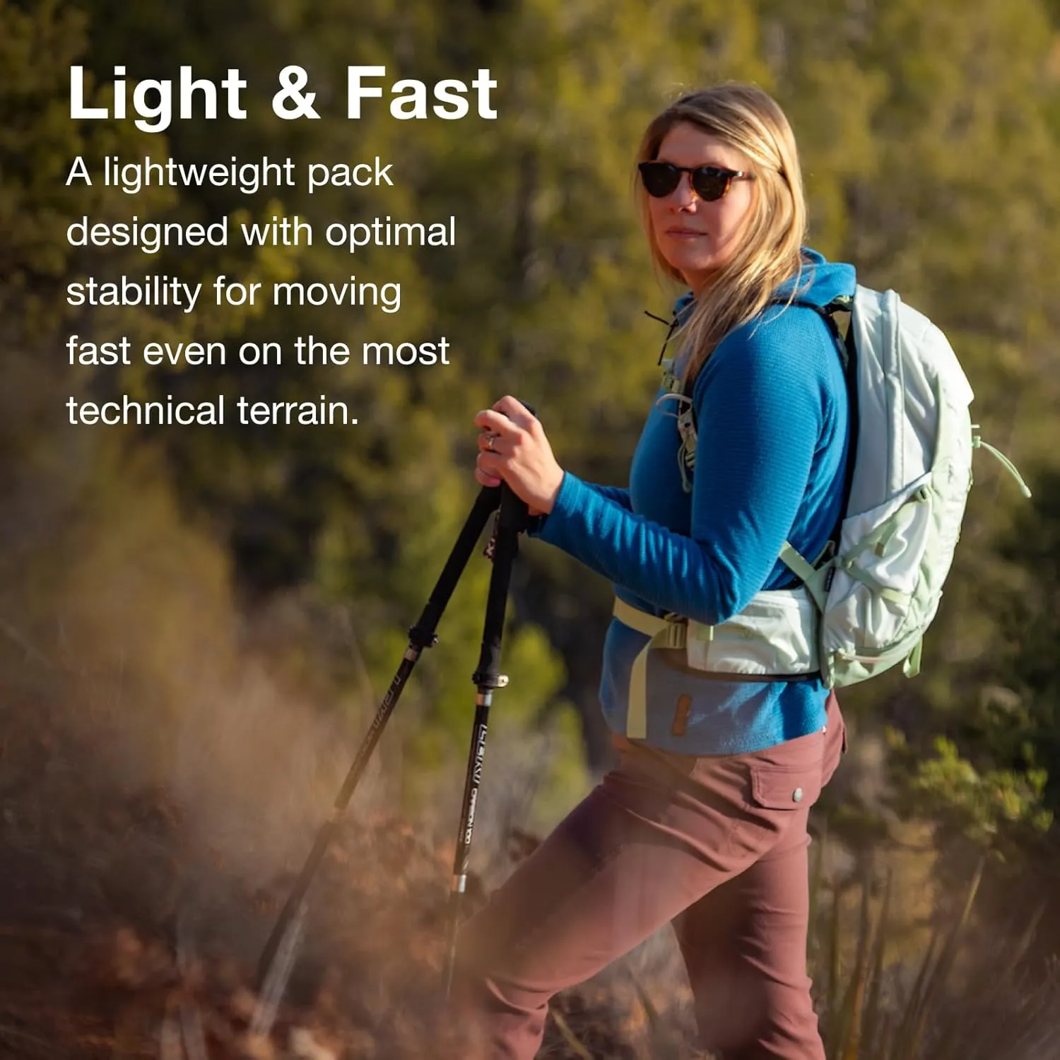Osprey Tempest 11L Women's Lightweight Hiking Backpack with Hipbelt, Anchor Blue/Atlas