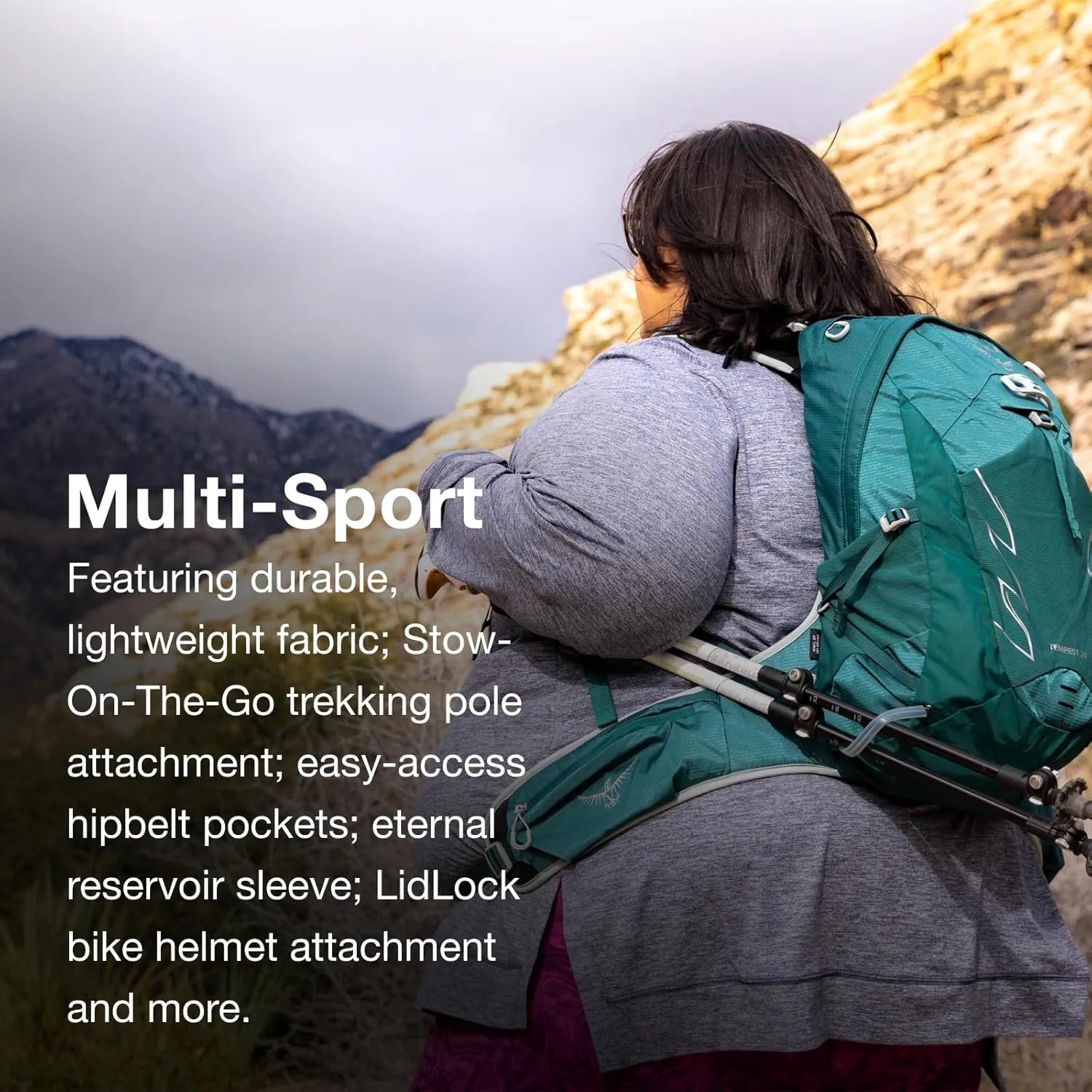 Osprey Tempest 20L Women's Hiking Backpack with Hipbelt, Jasper Green, WXS/S, Extended Fit