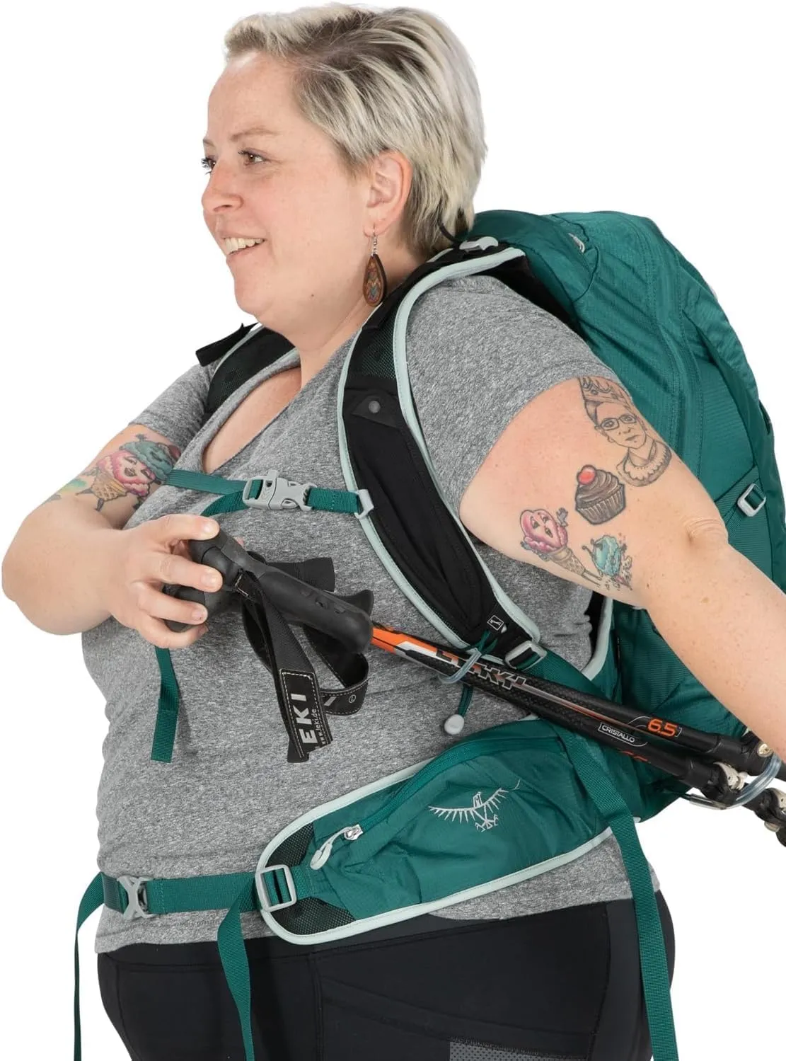 Osprey Tempest 20L Women's Hiking Backpack with Hipbelt, Jasper Green, WXS/S, Extended Fit
