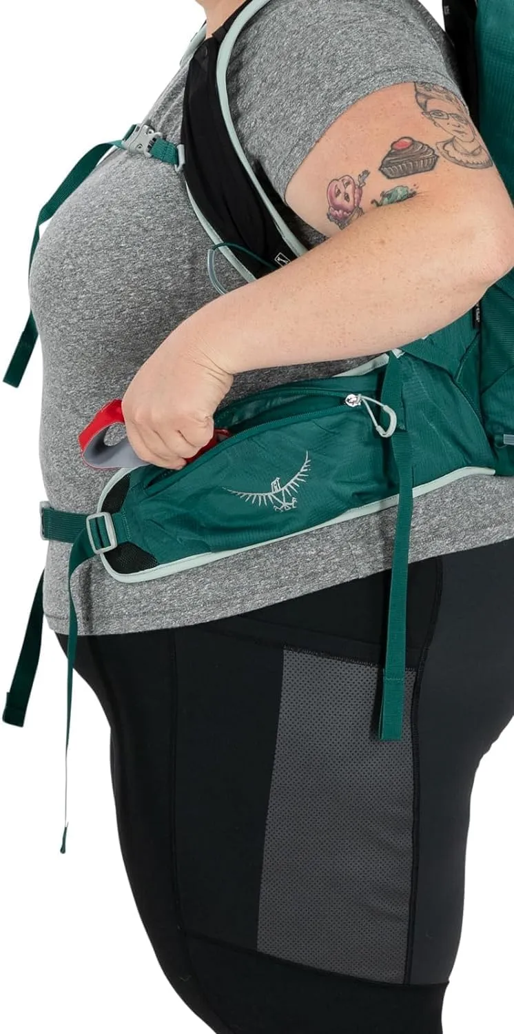 Osprey Tempest 20L Women's Hiking Backpack with Hipbelt, Jasper Green, WXS/S, Extended Fit