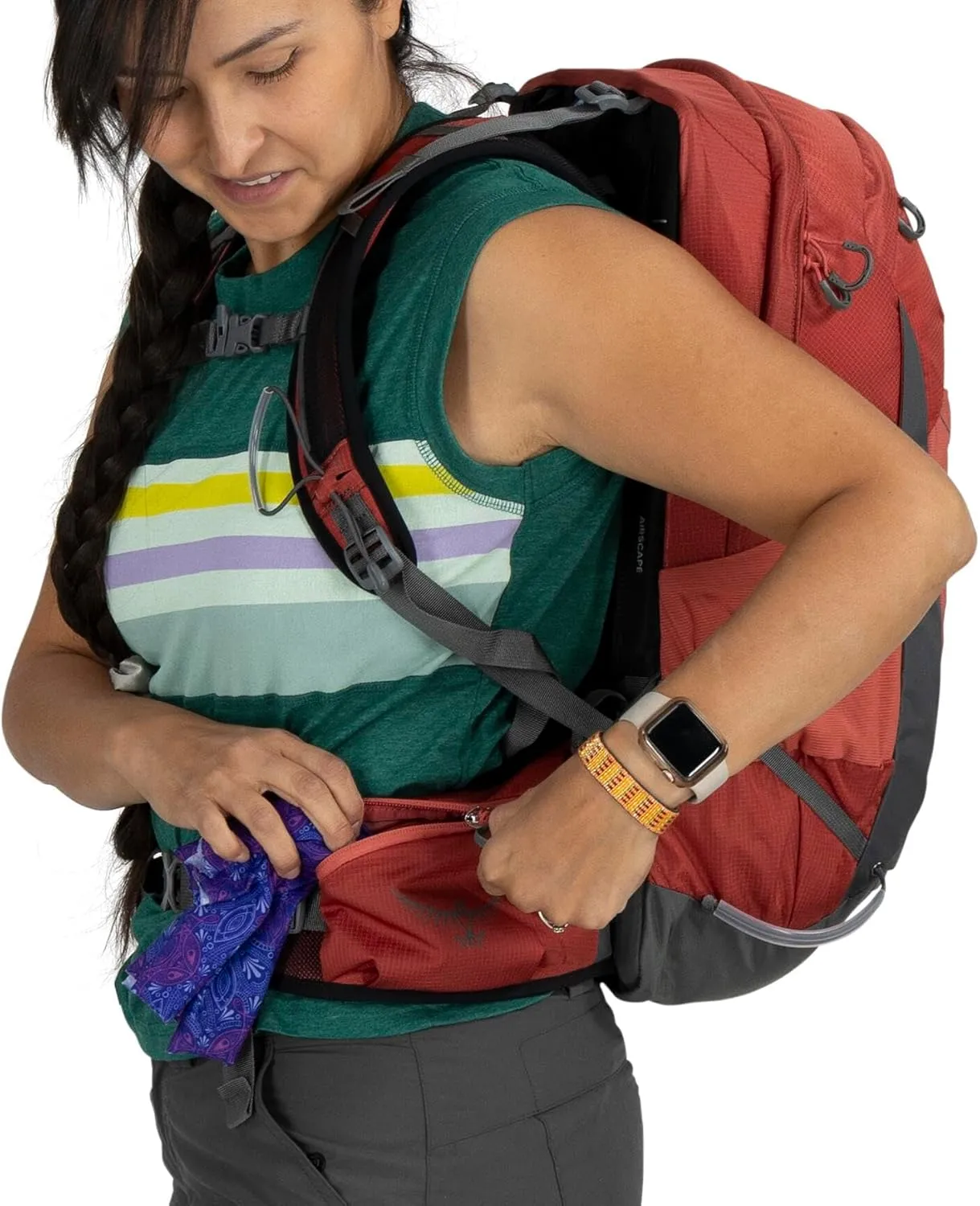 Osprey Tempest 22L Women's Lightweight Hiking Backpack with Hipbelt, Black/Coal Grey