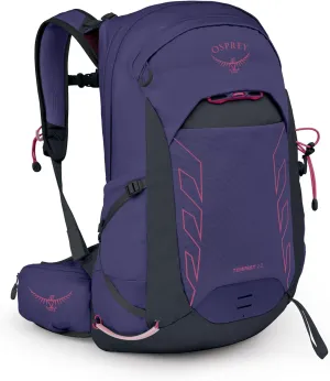 Osprey Tempest 22L Women's Lightweight Hiking Backpack with Hipbelt, Deep Fig/Hotspot Pink