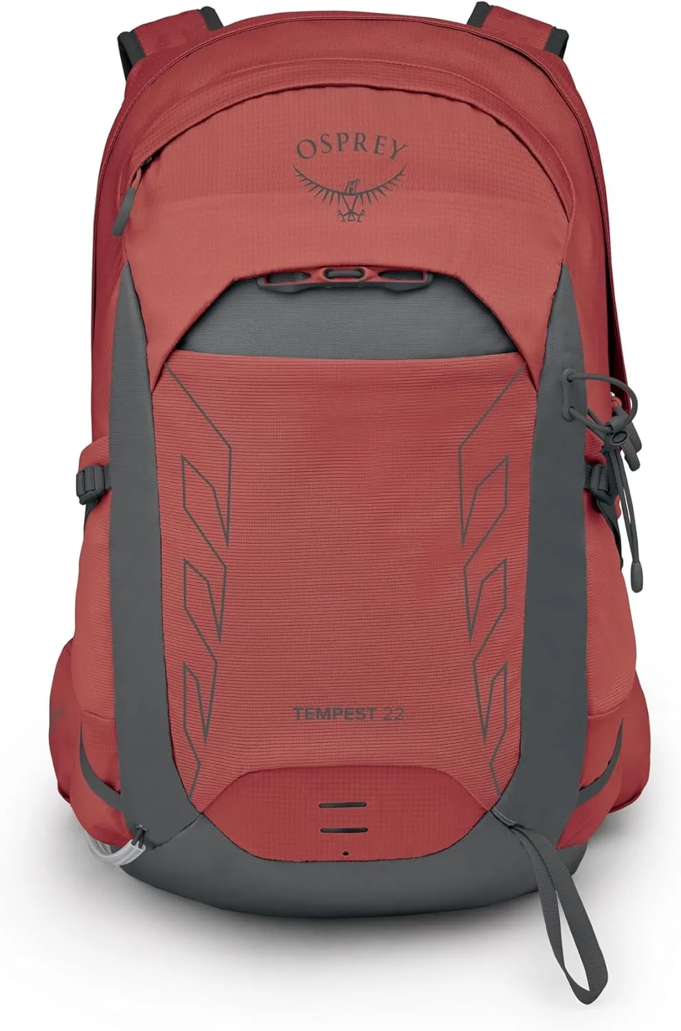 Osprey Tempest 22L Women's Lightweight Hiking Backpack with Hipbelt, Red Pampas/Coal Grey