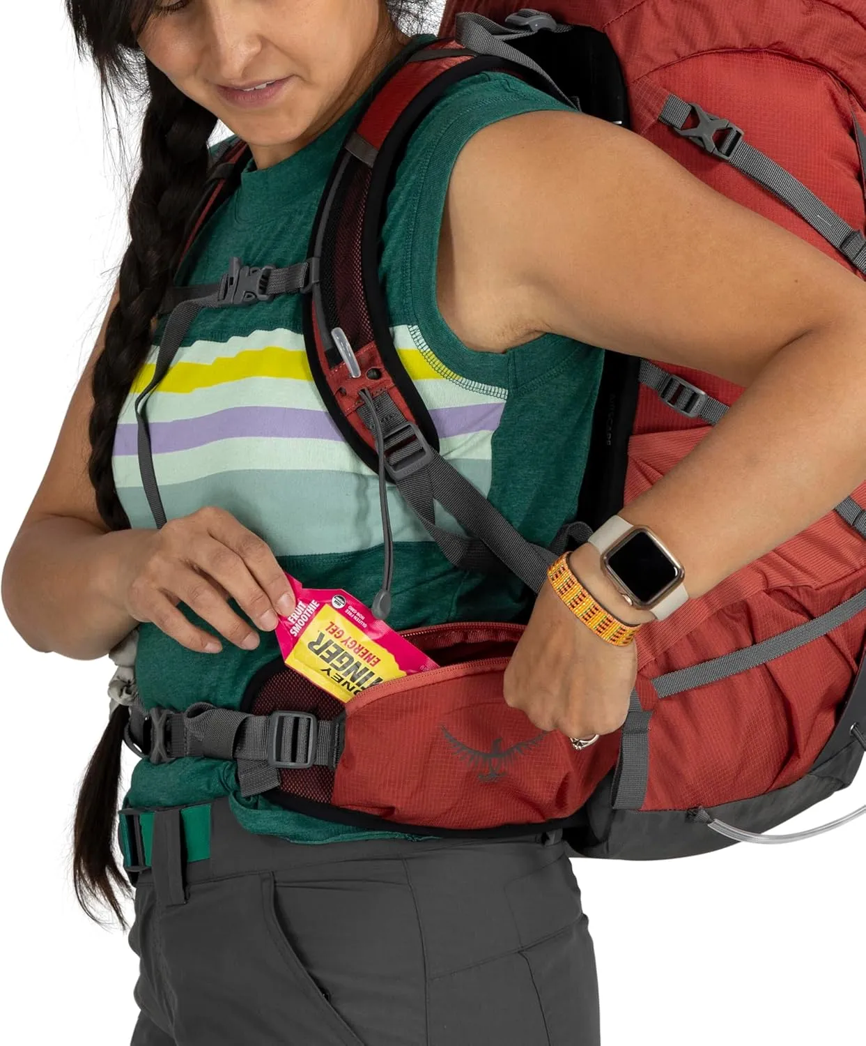 Osprey Tempest 33L Women's Lightweight Hiking Backpack with Hipbelt, Black/Coal Grey
