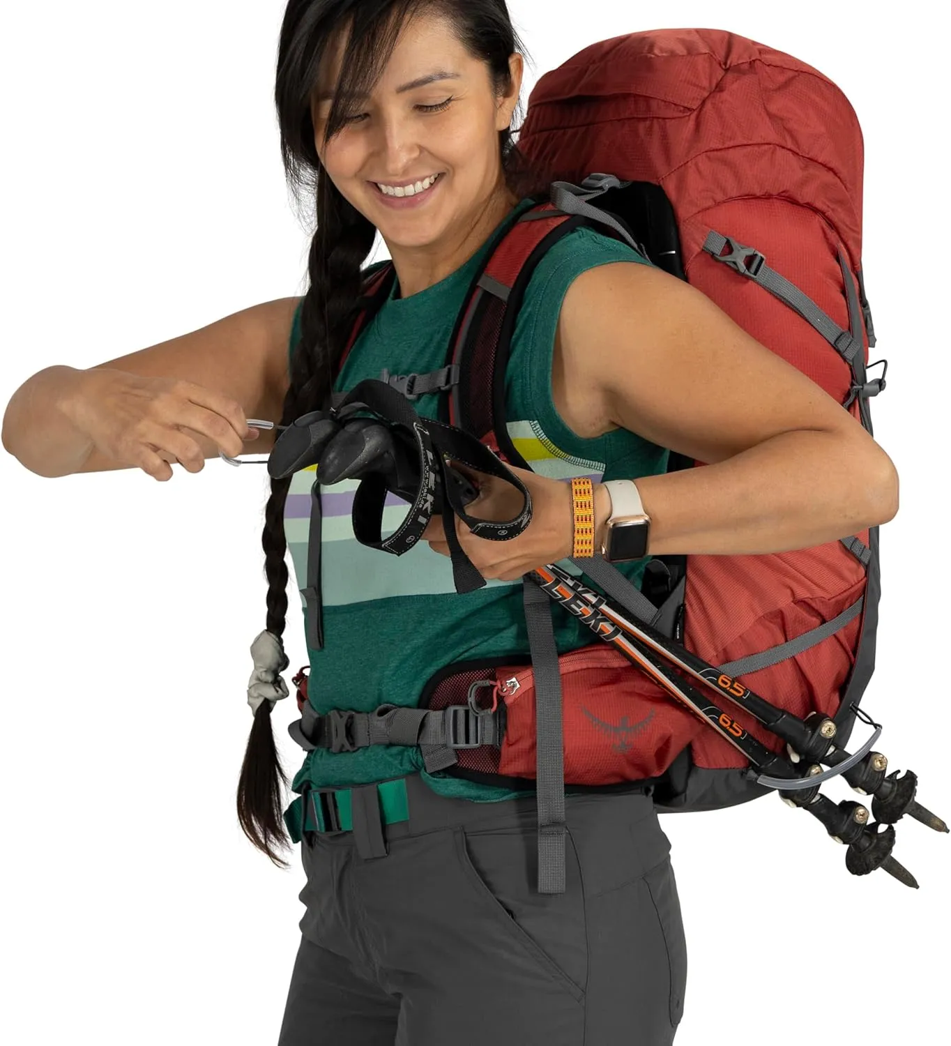 Osprey Tempest 33L Women's Lightweight Hiking Backpack with Hipbelt, Black/Coal Grey