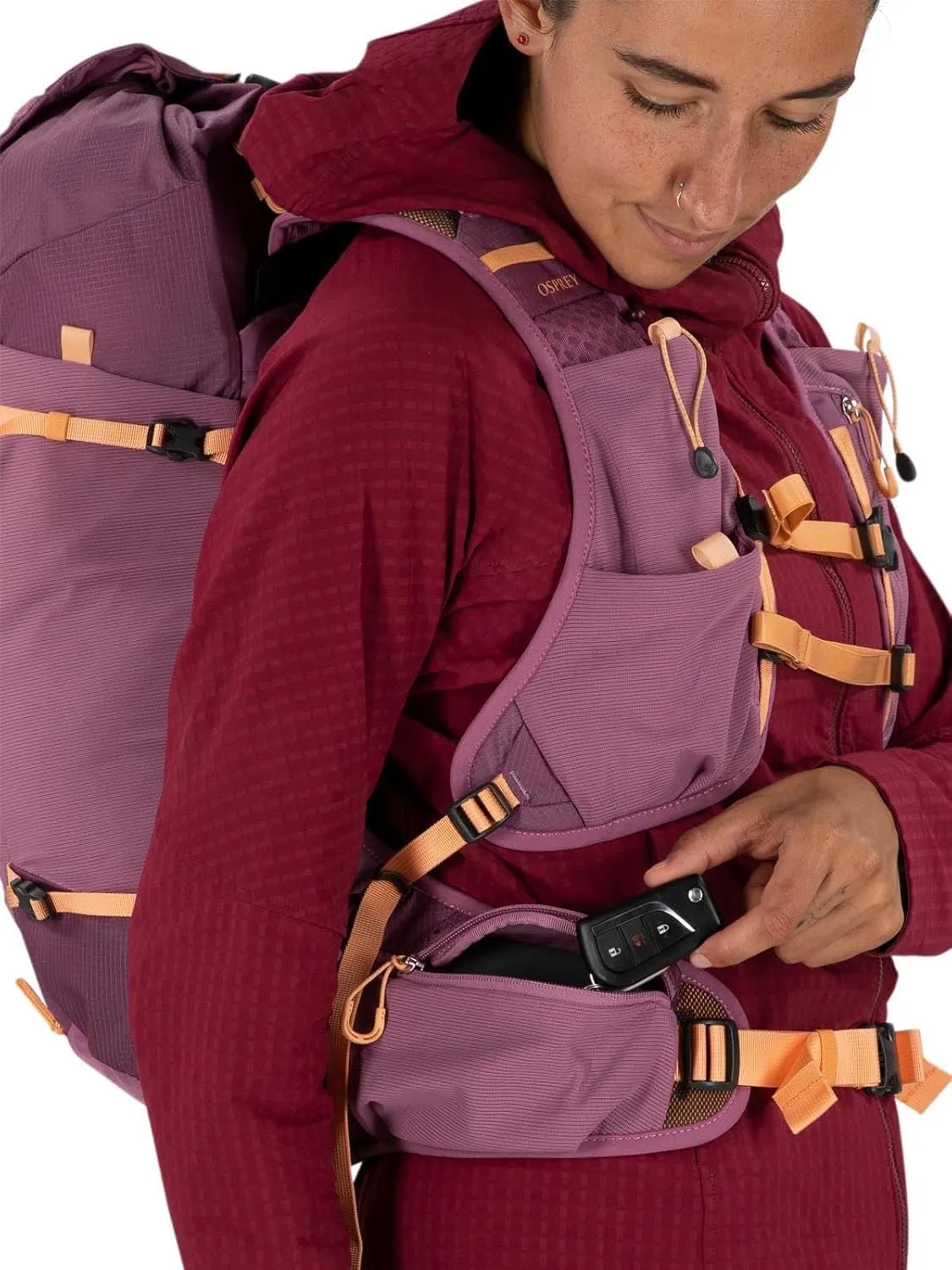 Osprey Tempest Velocity 20L Women's Hiking Backpack, Pashmina/Melon, WXS/S