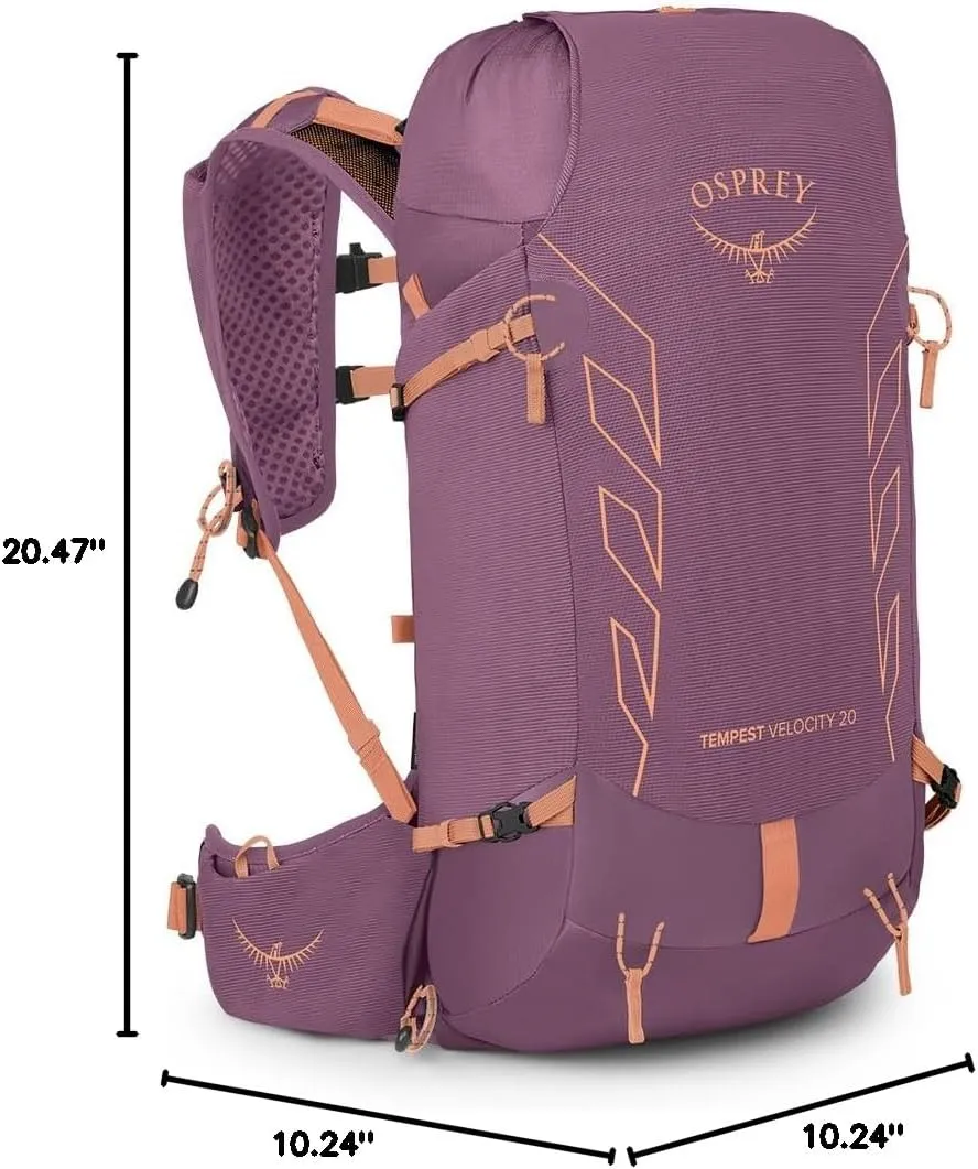 Osprey Tempest Velocity 20L Women's Hiking Backpack, Pashmina/Melon, WXS/S