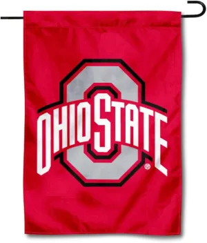 OSU Buckeyes Red Garden Flag and Yard Banner