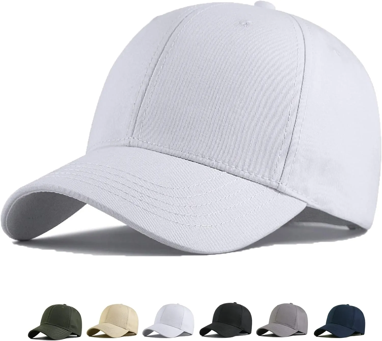 Oversize Baseball Cap XXL Big Head Hats for Men Large Head Hats Dad Hat Adjustable 23.6"-26.8"