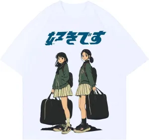 Oversized Graphic Tees Men Vintage Y2K Print Shirts Streetwear Unisex Harajuku T-Shirts