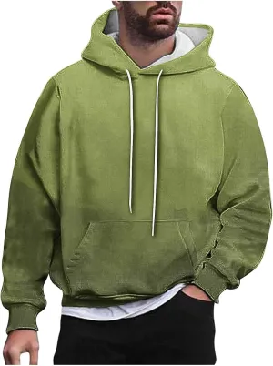 Oversized Hoodies 2024 Fall Vintage Lightweight Mens Hooded Sweatshirts Pullover with Kanga Pockets Streetwear