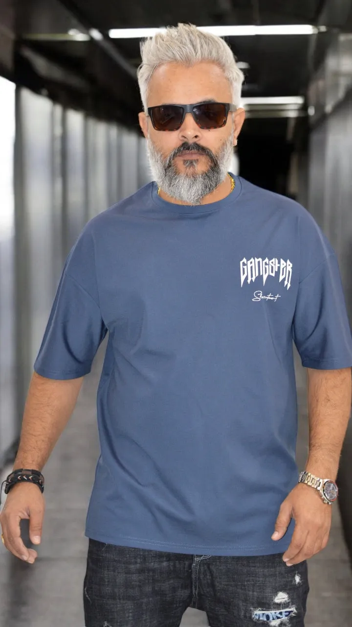 Oversized T-Shirts Men | Front & Back Print Gangster Streetwear