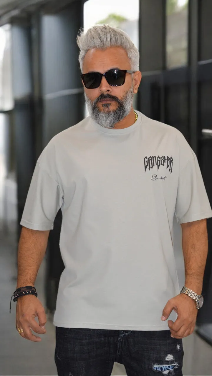 Oversized T-Shirts Men | Front & Back Print Gangster Streetwear