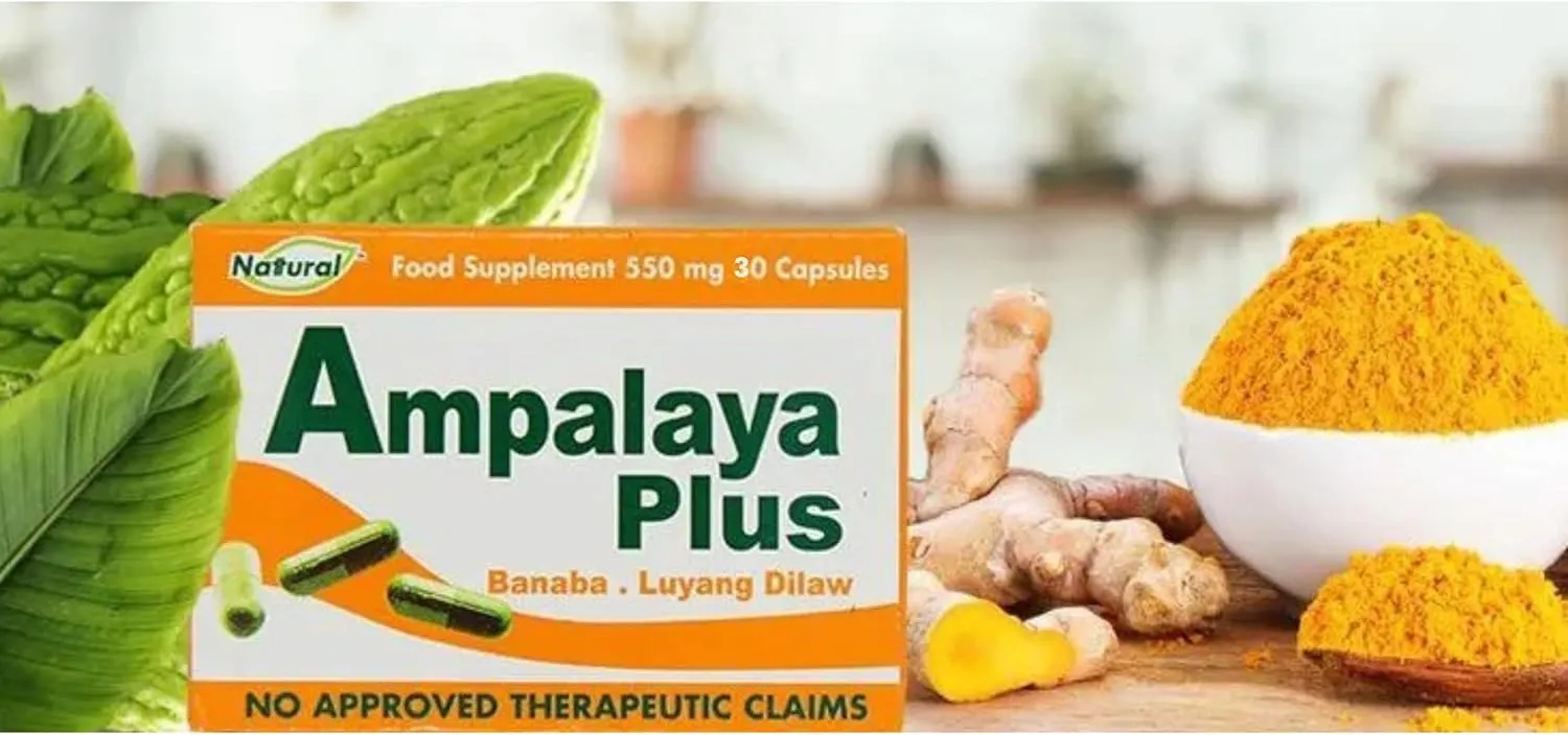 Pack of 4 Ampalaya Plus Supplement 550mg - Total 120 Capsules - Natural and Vegan - Organic Bitter Melon Capsules - Herbal Food Supplement