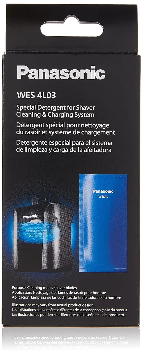 Panasonic Cleaning Solution Refill for Men’s Shaver Automatic Clean and Charge Systems, 3-Pack - WES4L03