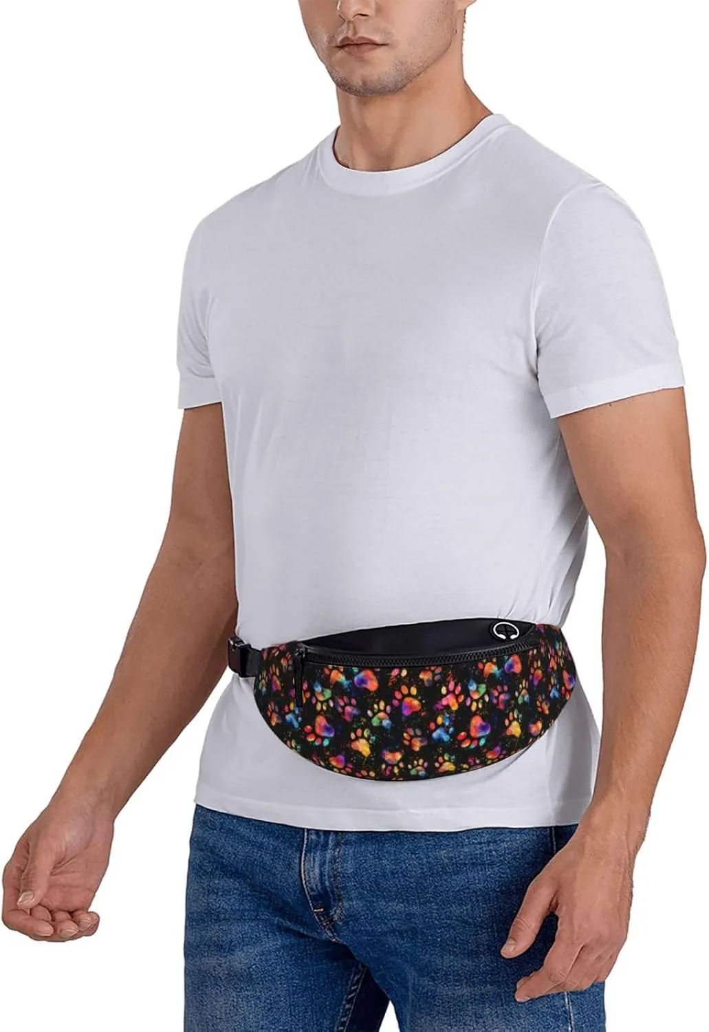 Paw Fanny Pack Waist Bag Adjustable Belt Bag For Men Women Traveling Hiking Cycling Running
