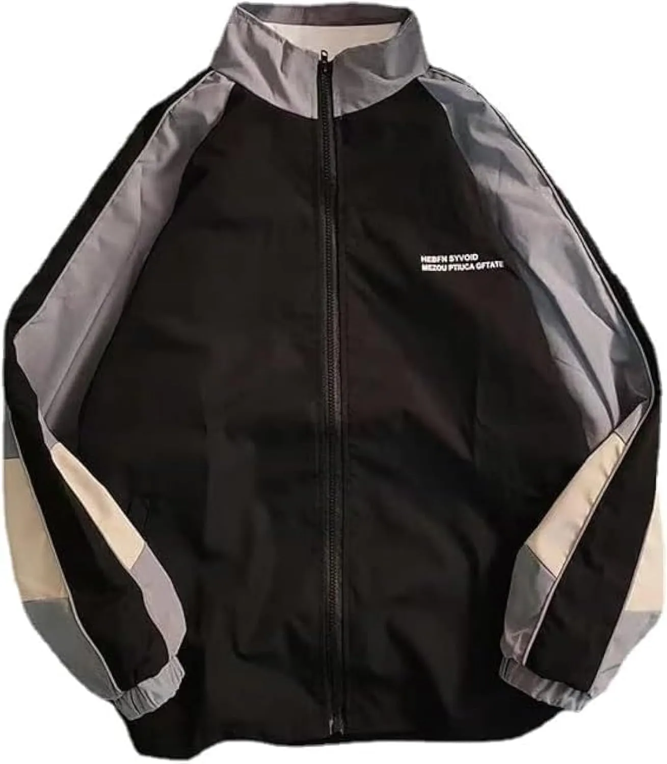 Pbkabiug Vintage Women Jackets Hip Hop Style Patchwork Windbreak Unisex Streetwear Lightweight Jackets Bomber Jackets