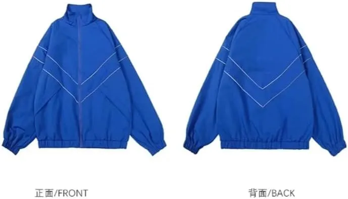 Pbkabiug Vintage Women Jackets Hip Hop Style Patchwork Windbreak Unisex Streetwear Lightweight Jackets Bomber Jackets