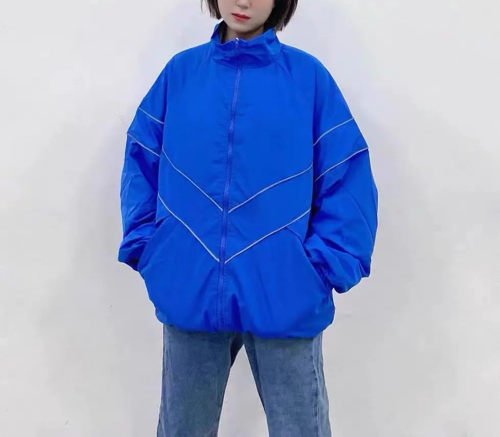 Pbkabiug Vintage Women Jackets Hip Hop Style Patchwork Windbreak Unisex Streetwear Lightweight Jackets Bomber Jackets