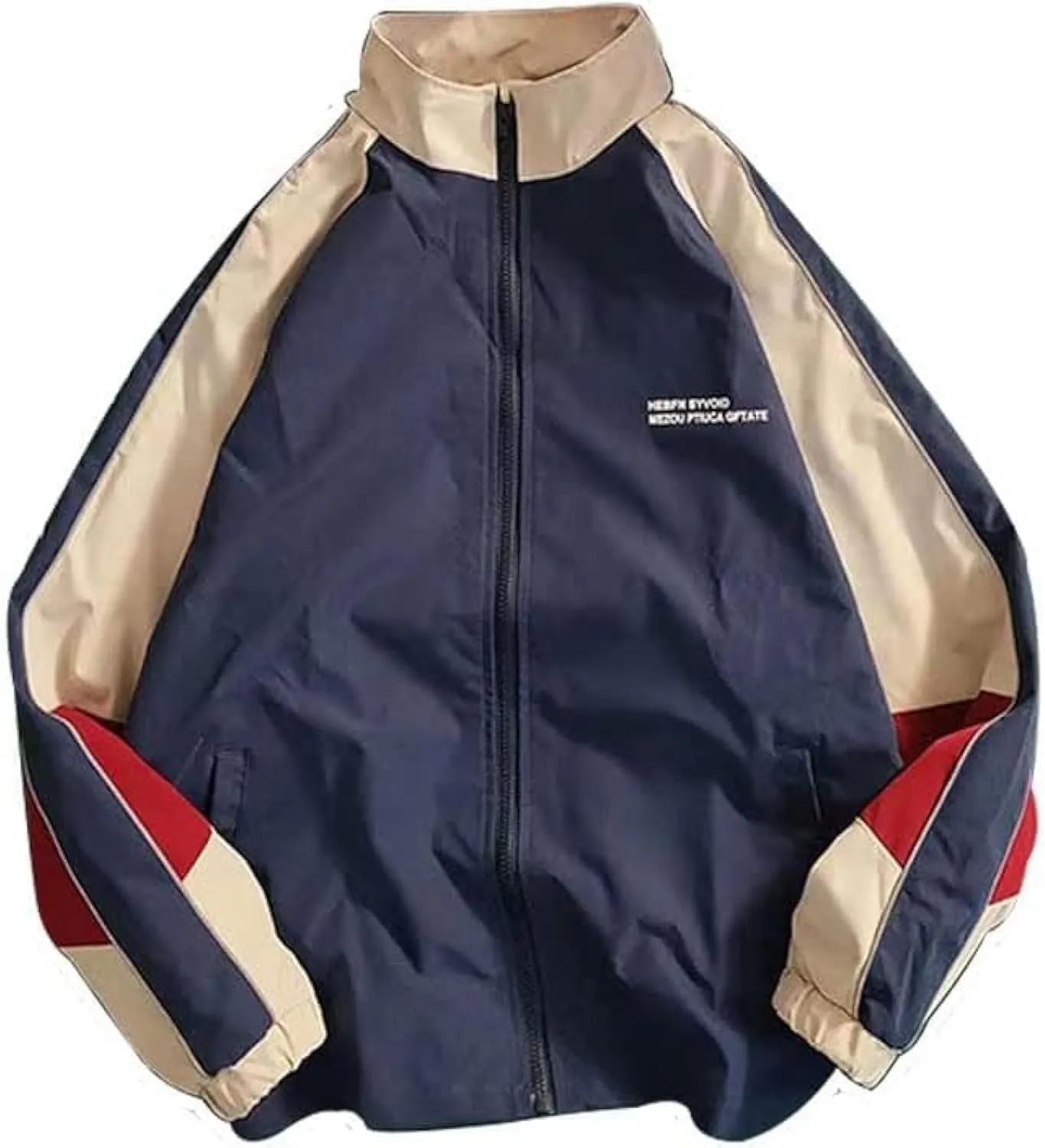 Pbkabiug Vintage Women Jackets Hip Hop Style Patchwork Windbreak Unisex Streetwear Lightweight Jackets Bomber Jackets