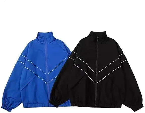 Pbkabiug Vintage Women Jackets Hip Hop Style Patchwork Windbreak Unisex Streetwear Lightweight Jackets Bomber Jackets