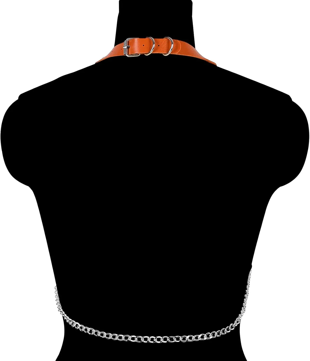 Pentagram Leather Chest strap Waist belt Body chain harness for women Punk Festival rave Dance Rock Photography