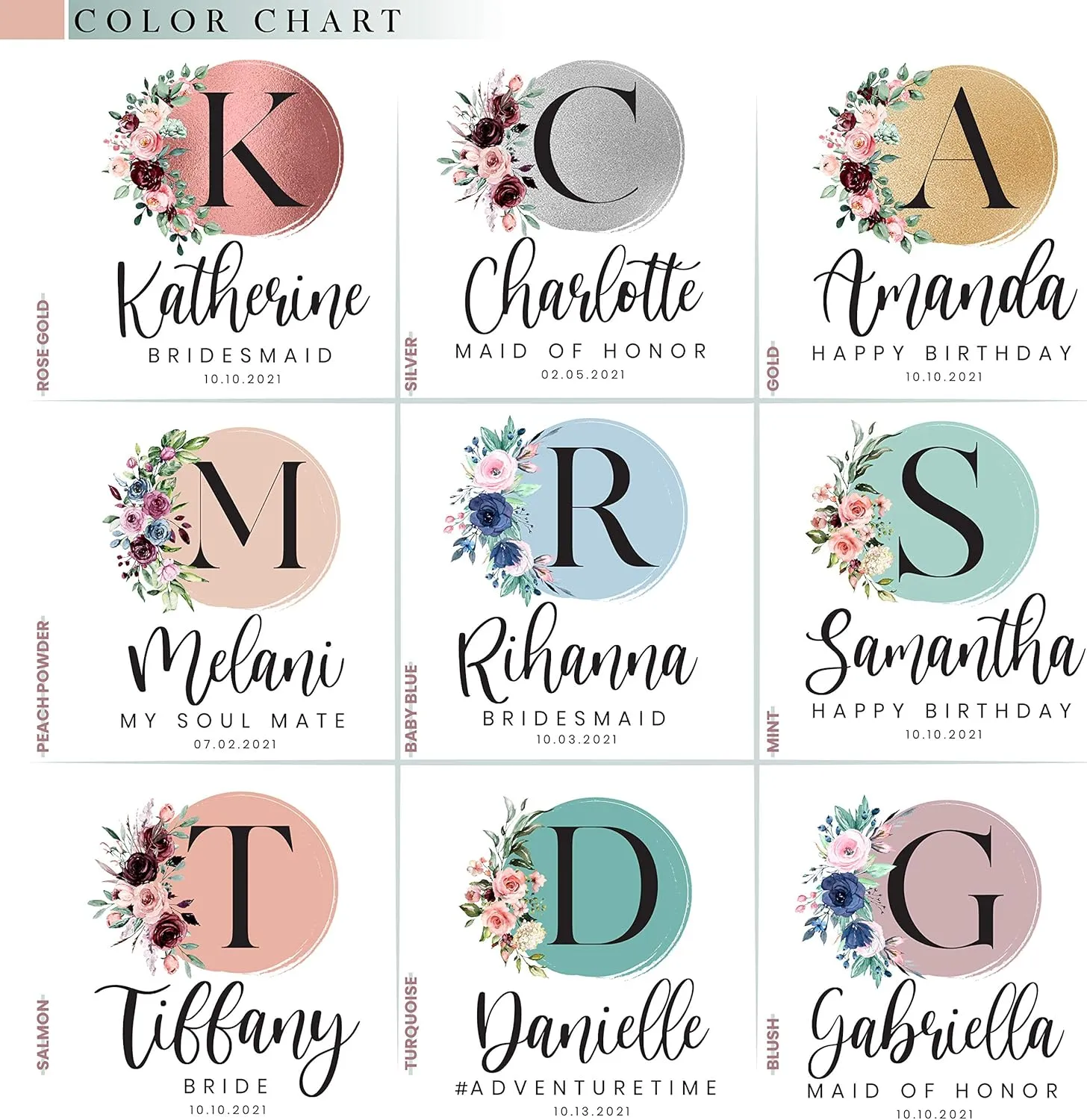 Personalized Initial Tote Bag for Bridesmaid, Customize Brush Totes for Events