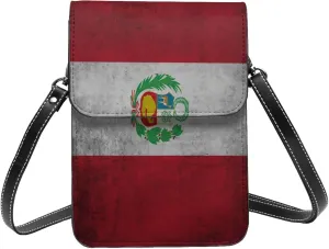 Peru Peruvian vintage Flag Small Crossbody Bag Is A Shoulder Bag Designed For Women And Girls Cell Phone Crossbody Wallet Purses With Card Slots Adjustable Strap
