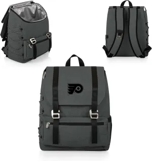 PICNIC TIME NHL Philadelphia Flyers OTG Traverse Backpack Cooler, Soft Cooler Backpack, Hiking Backpack, (Heathered Gray)
