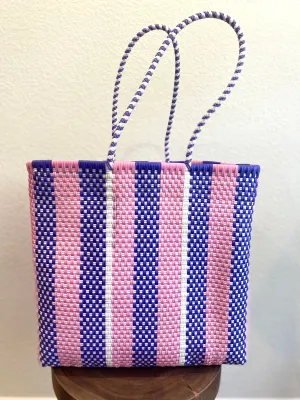 Pink and Purple Woven Tote