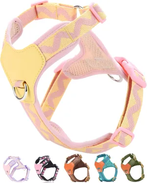 Pink Small Dog Harness for Small Dogs, No Pull Dog Harness with 2 Leash Clips, Easy Walk Dog Harness Small Sized Dog, Puppy Harness for Small Dogs, Dog Vest Harness, puppia Dog Harness (Pink, S)