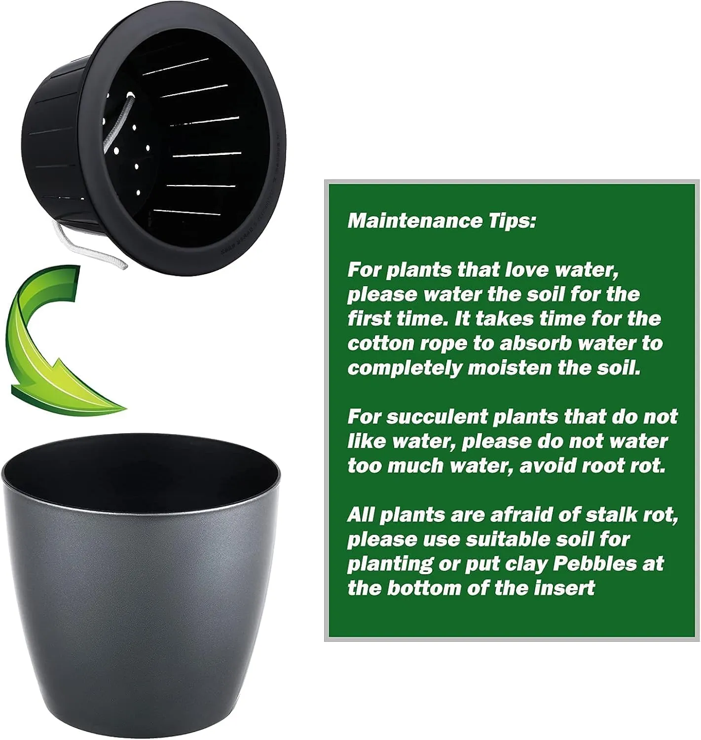 Planterhoma 6.7 Inch Self Watering Pots for Indoor Plants, 3 Packs African Violet Pots, Black Wick Pot with Drainage Holes, Self Watering Planters for Orchid, Devil's Ivy, Silver/Blue/Rose Gold