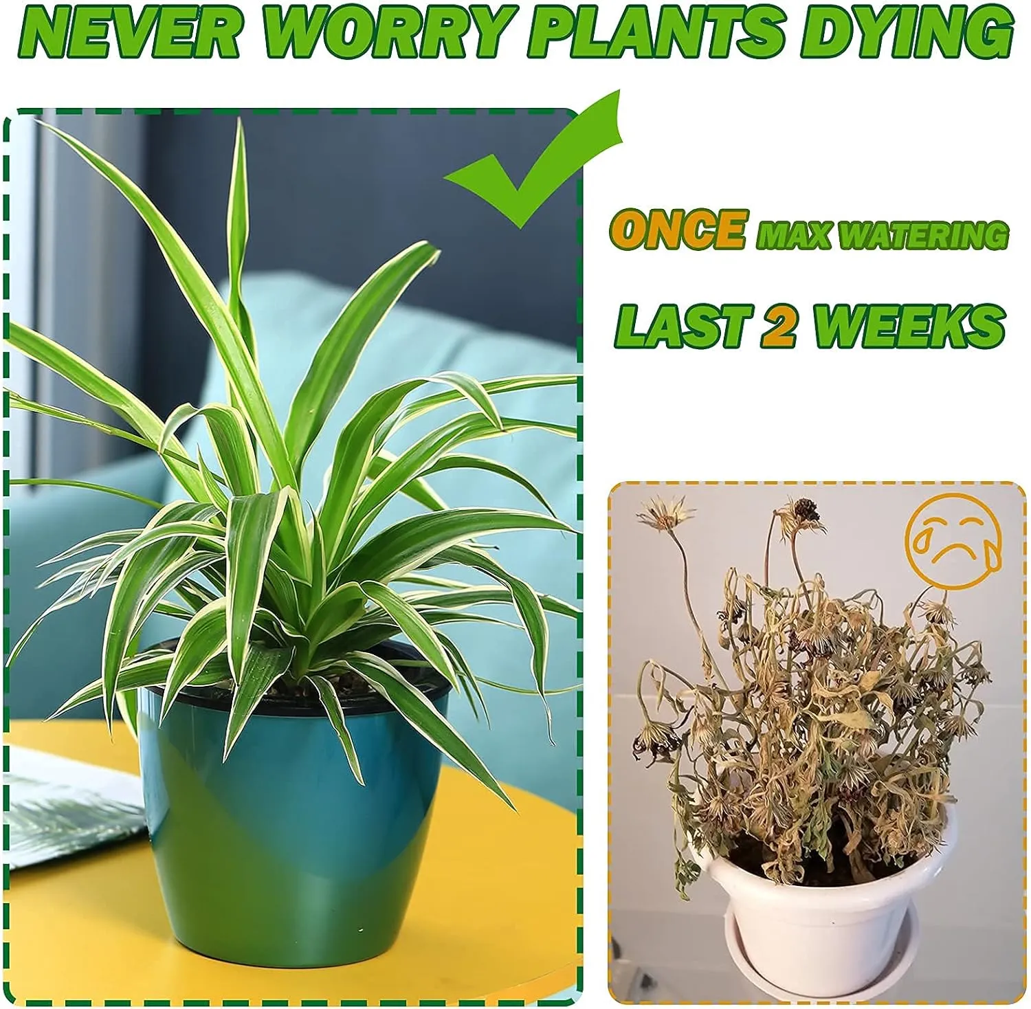 Planterhoma 6.7 Inch Self Watering Pots for Indoor Plants, 3 Packs African Violet Pots, Black Wick Pot with Drainage Holes, Self Watering Planters for Orchid, Devil's Ivy, Silver/Blue/Rose Gold
