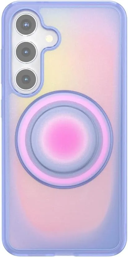 PopSockets Case for Samsung Galaxy S24, Compatible with MagSafe, with Magnetic PopGrip Phone Grip Included, Phone Case for Galaxy S24, Cute Aura