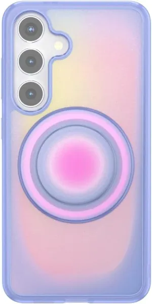 PopSockets Case for Samsung Galaxy S24, Compatible with MagSafe, with Magnetic PopGrip Phone Grip Included, Phone Case for Galaxy S24, Cute Aura