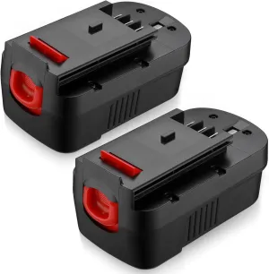 Powerextra 2 Pack 4.0Ah 18Volt HPB18 Replacement Battery Compatible with Black and Decker HPB18 HPB18-OPE 244760-00 A1718 FS18FL FSB18 Firestorm Black & Decker 18 Volt Battery