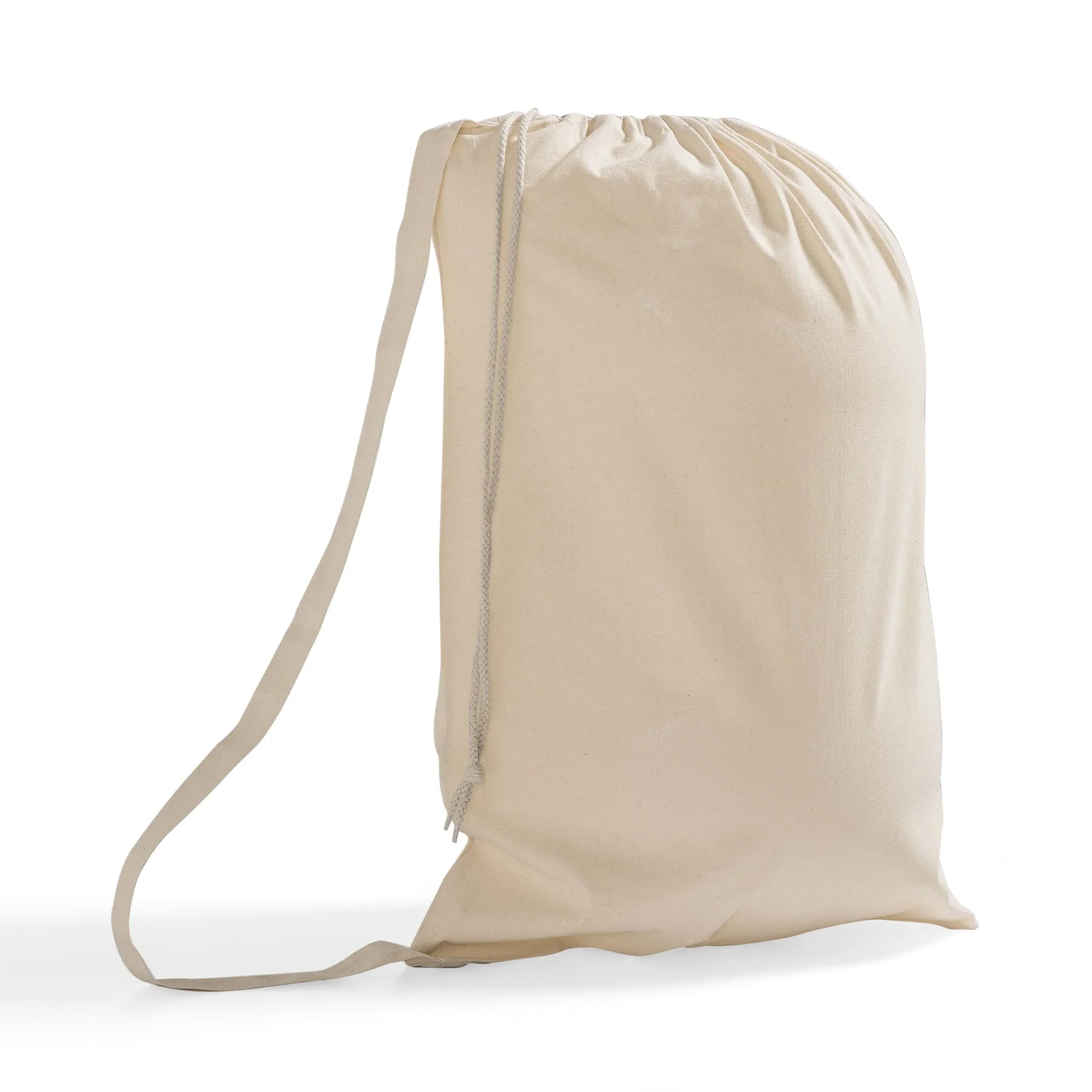 Premium Cotton Laundry Bags W/Shoulder Strap (Small-Medium-Large)