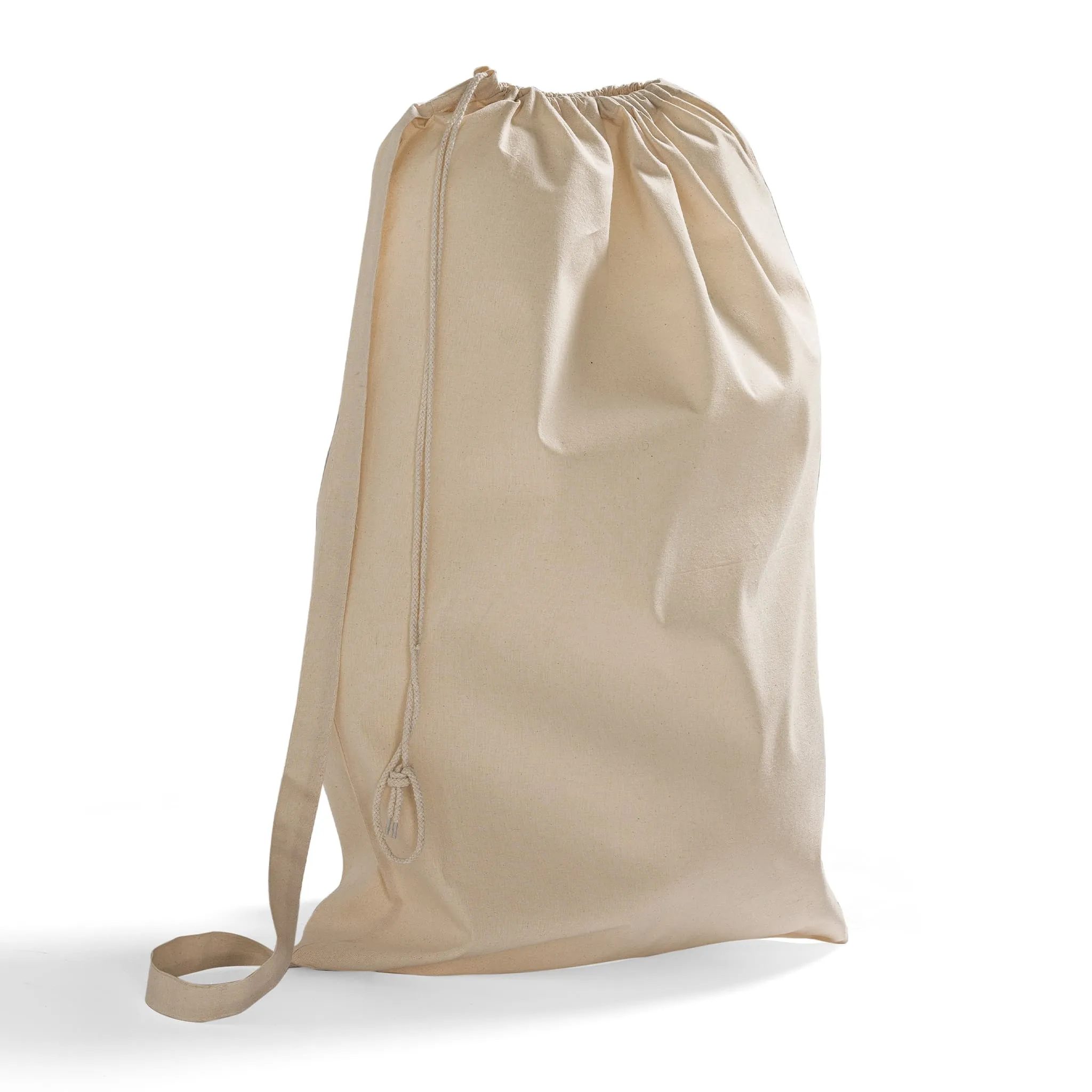 Premium Cotton Laundry Bags W/Shoulder Strap (Small-Medium-Large)