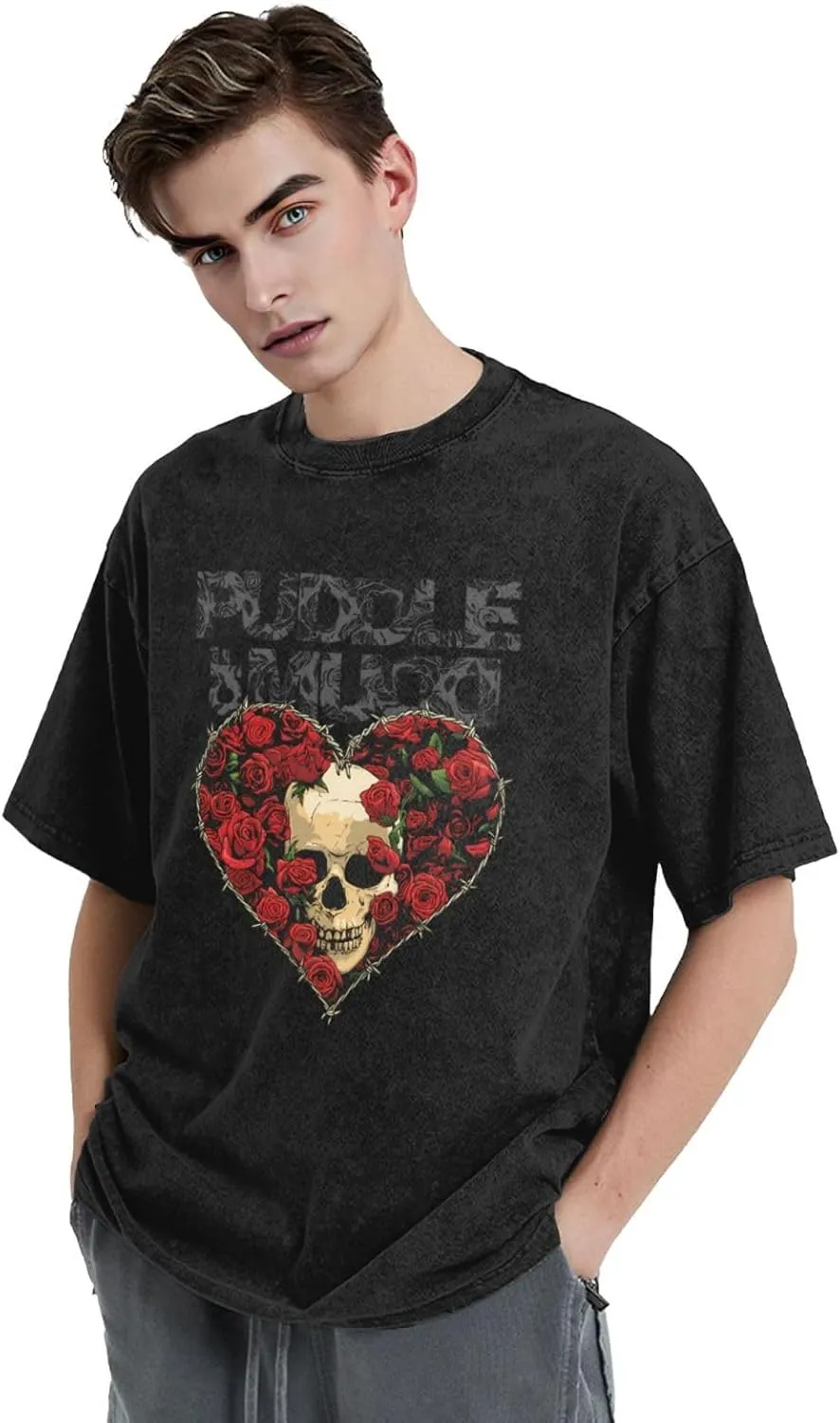 Puddle Rock of Band Mudd Vintage Oversized T-Shirts Graphic Tees Washed Streetwear Shirt Cotton Tops Unisex