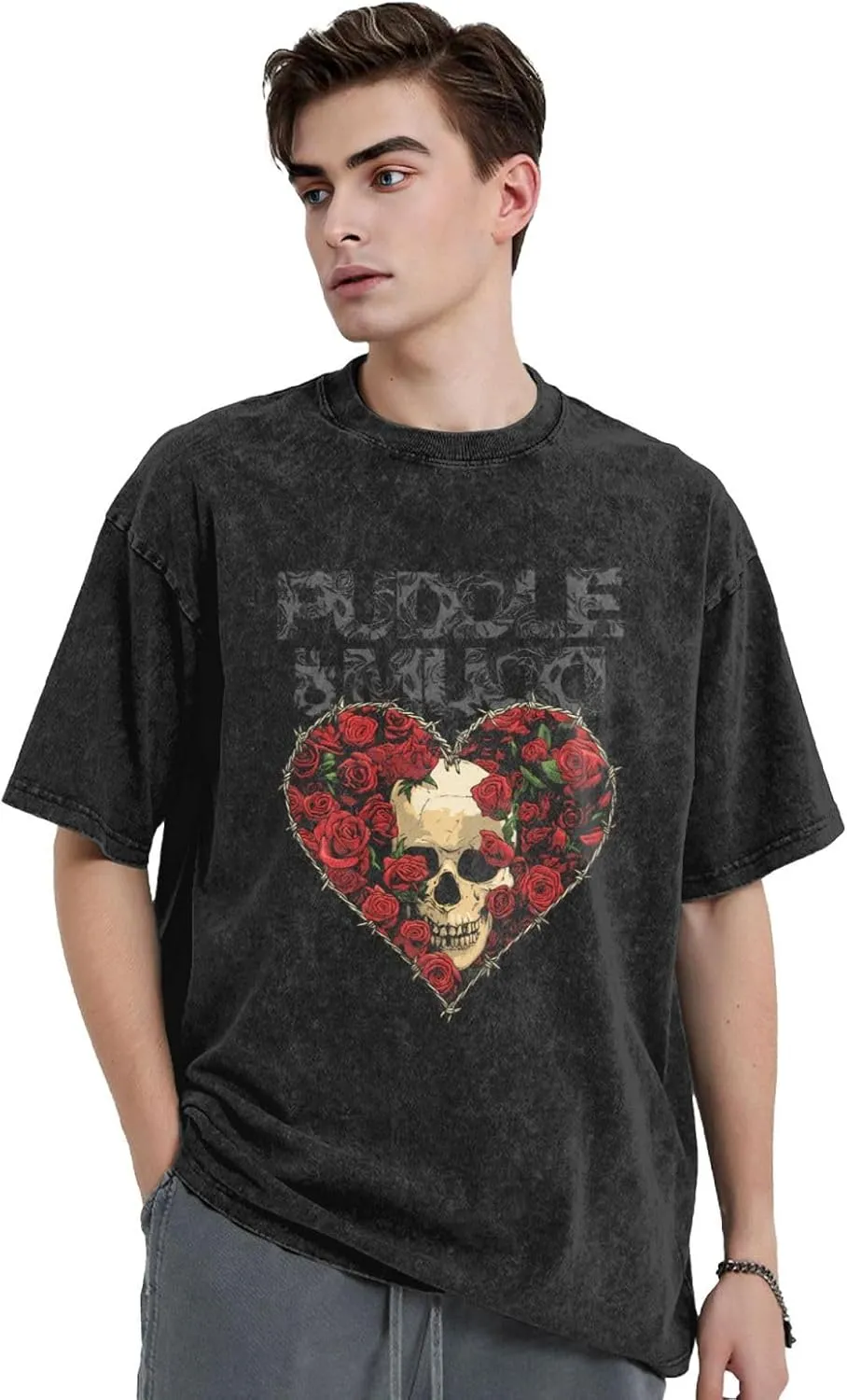 Puddle Rock of Band Mudd Vintage Oversized T-Shirts Graphic Tees Washed Streetwear Shirt Cotton Tops Unisex