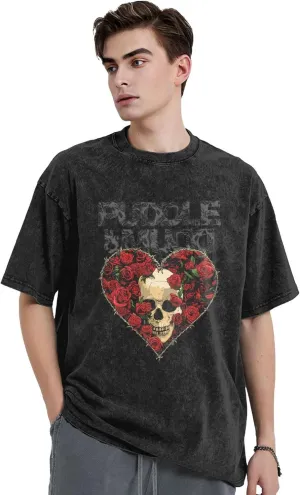 Puddle Rock of Band Mudd Vintage Oversized T-Shirts Graphic Tees Washed Streetwear Shirt Cotton Tops Unisex