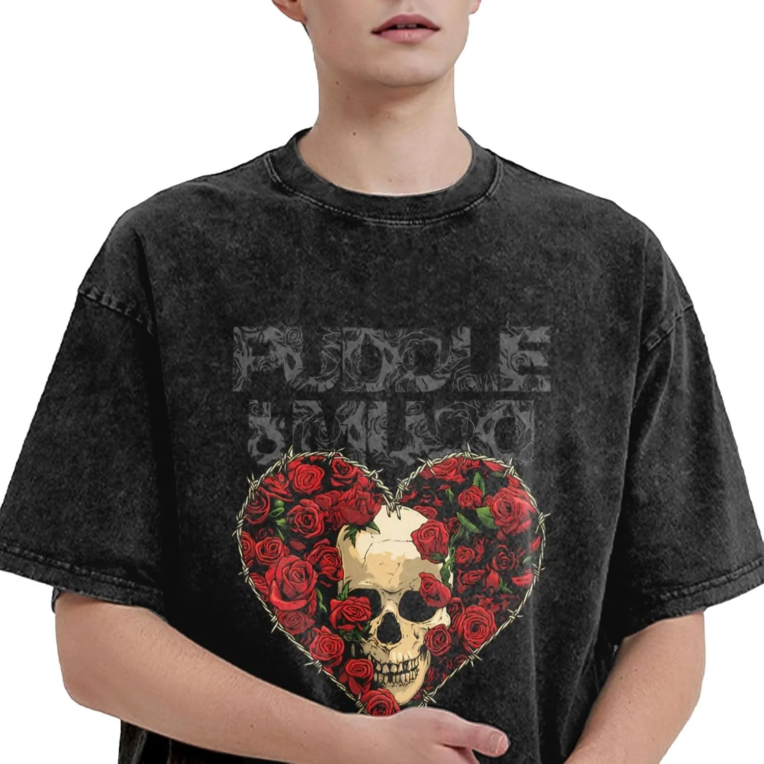 Puddle Rock of Band Mudd Vintage Oversized T-Shirts Graphic Tees Washed Streetwear Shirt Cotton Tops Unisex