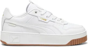 PUMA Womens Carina Street Lux Lace Up Sneakers Shoes Casual - White - Size 7 M