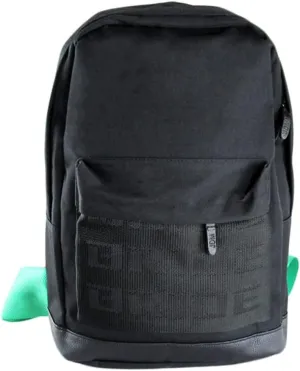 Q1-TECH, jdm bride racing backpack with green racing harness shoulder Harness straps with keychain, Black