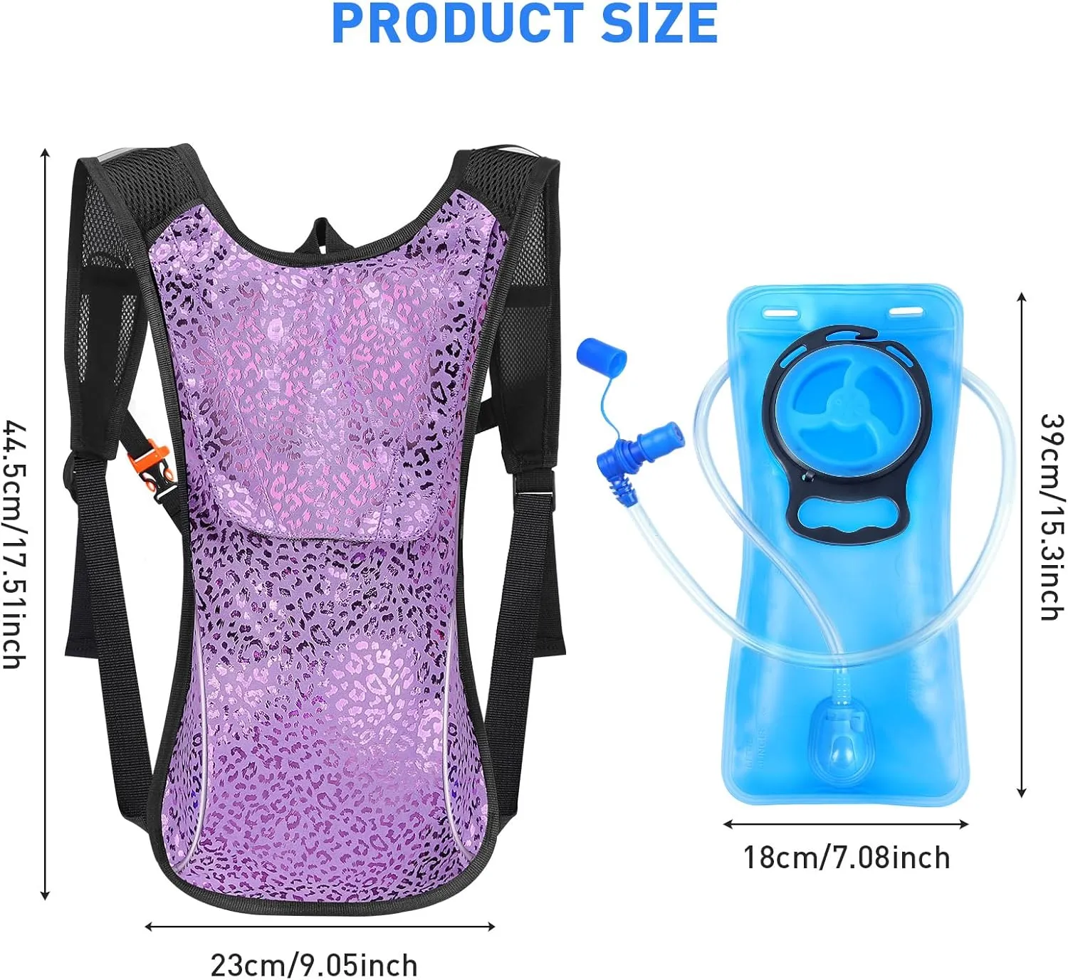 Rave Hydration Pack, Hydration Backpack with 2L Hydration Bladder, Festival Essential Water Backpack for Hiking, Running, Cycling, and Music Festivals