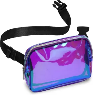 Rave Laser Purple Green Crossbody Belt Bag for Women – Stylish Fanny Pack, Functional and Fashion Waist Packs for Travel, Festivals, and Everyday Use