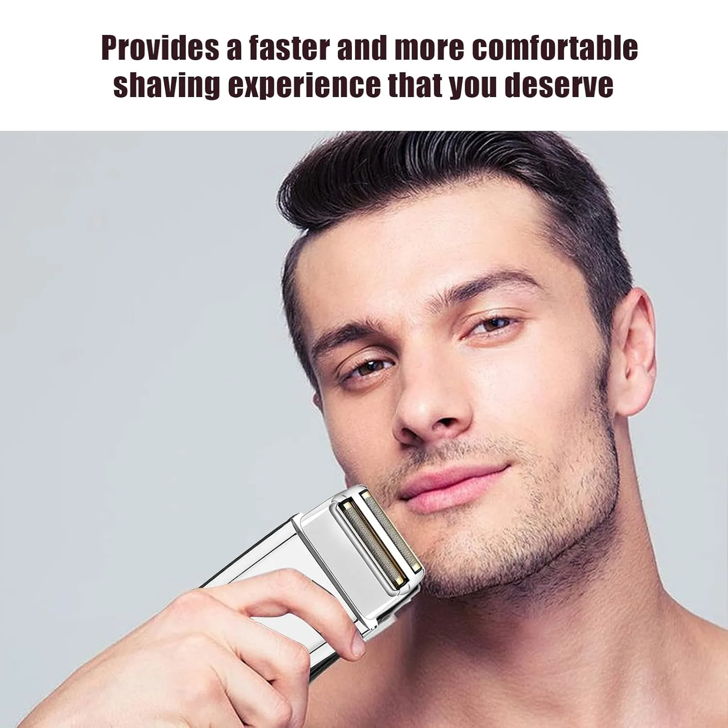 Replacement Foil and Cutters Compatible with BaBylissPRO Double Foil Shaver, Replacement Foil Compatible with BaBylissPRO FXFS2 Shaver,2 PACK (Silver)